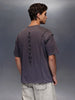 Oversized Cut And Sew T-Shirt   |  Charcoal