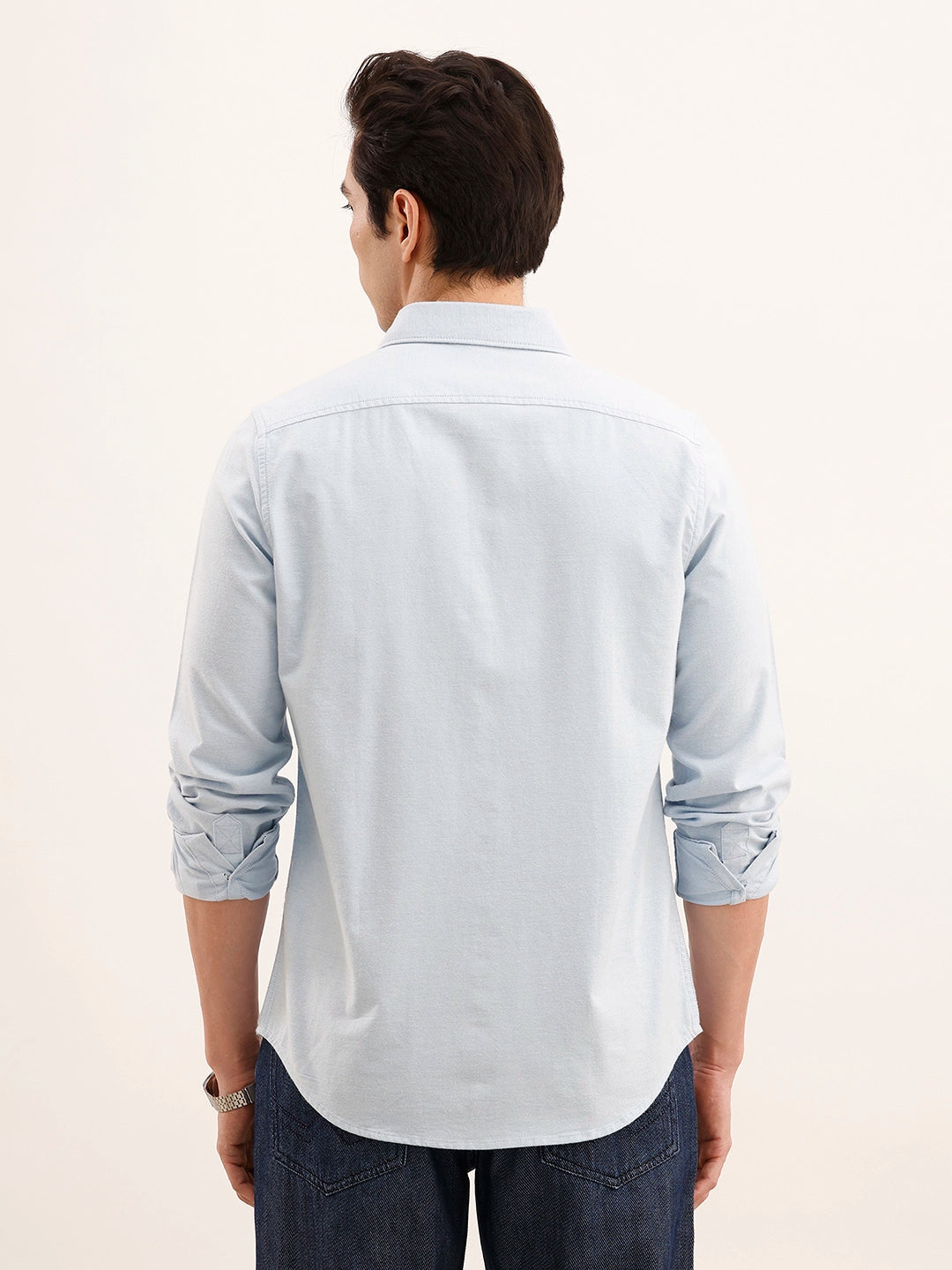 Claasic Regular Fit Solid Shirt | Light Blue