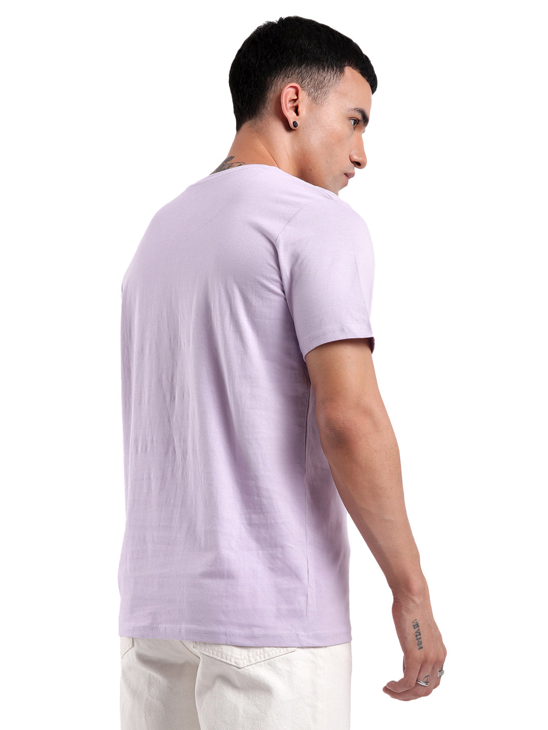 Light Purple Crew Neck T-Shirt