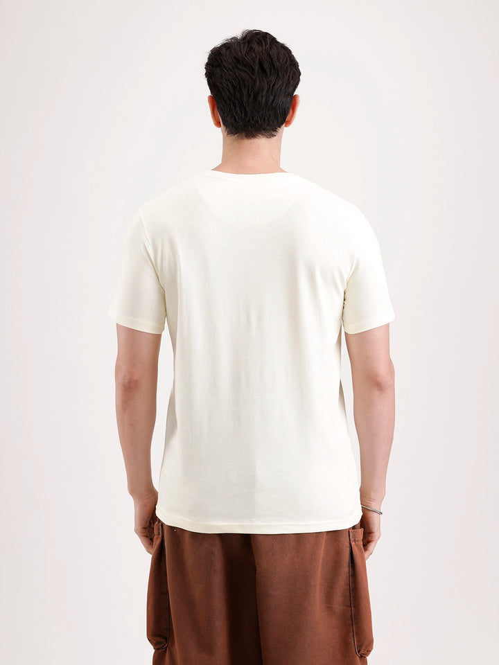 Classic Placement Printed T-Shirt   |  Yellow