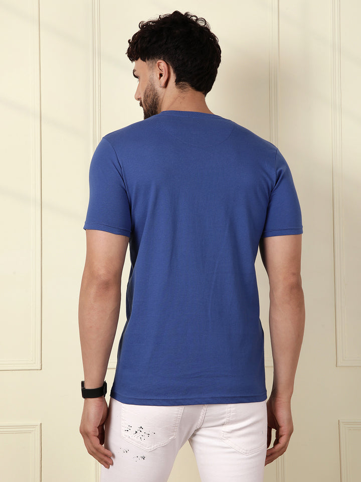 Puff Print Slim Fit T-Shirt | Blue