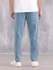 Solid Slim Cropped Denim Jeans | Blue