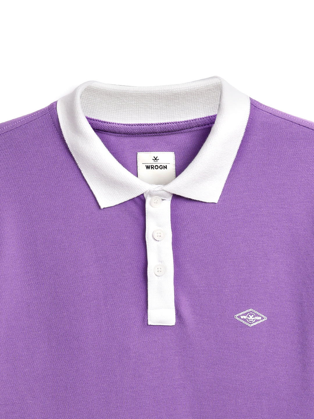 Deep Purple Long Sleeve Polo T-Shirt