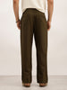Solid Loose Fit Trouser | Olive