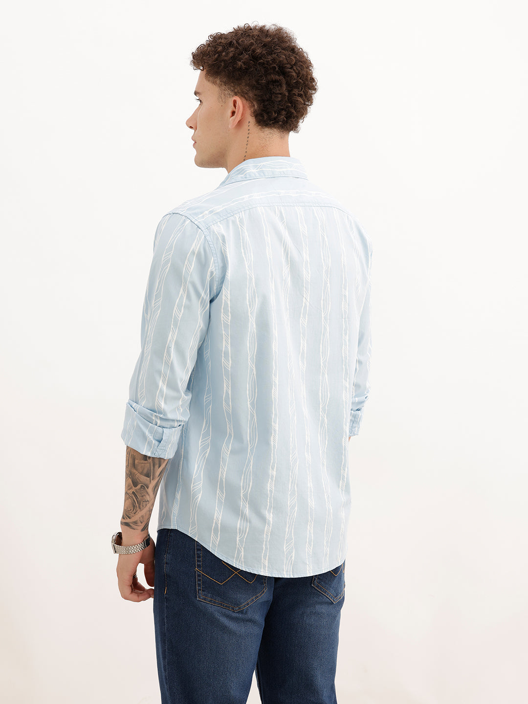 Classic Regular Fit AOP Shirt | Light Blue | WOSH0411M