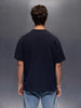 Men's Textured Oversized T-shirt  |  Navy Blue