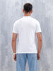 Men's Casual Regualr Fit Striped Pattern Polo T-Shirt | White