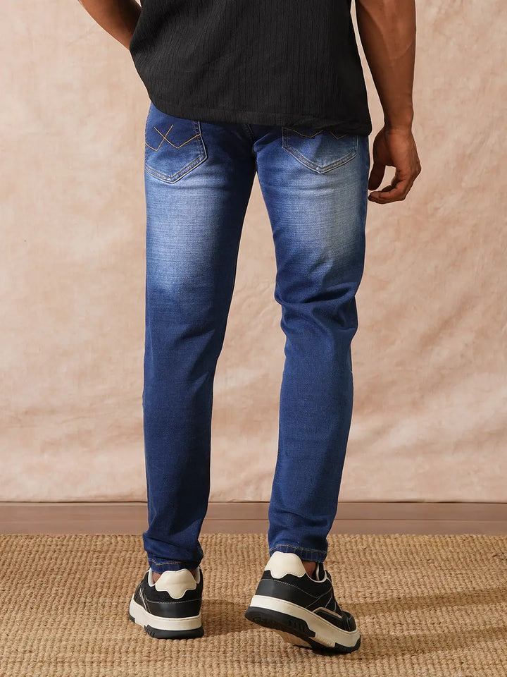 High Fade Skinny Crop Jeans | Blue