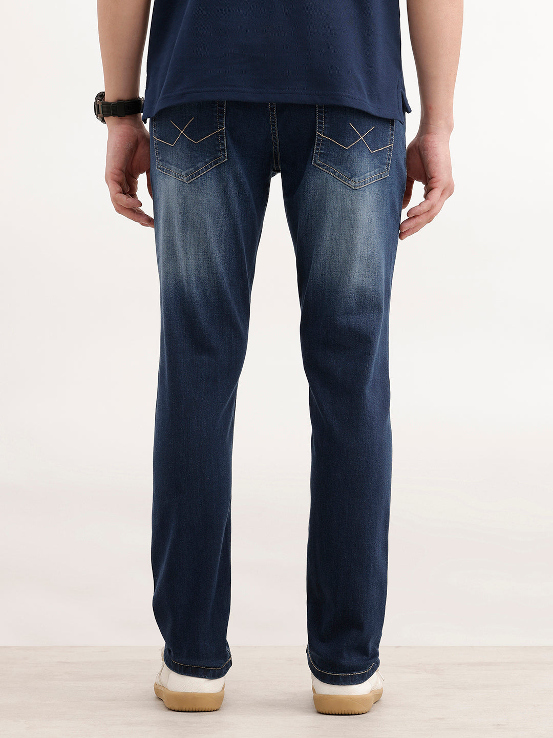 Slim Fit Faded Denim Jeans  | Blue