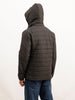 Solid Regular Fit Hooded Puffer Jacket | Black