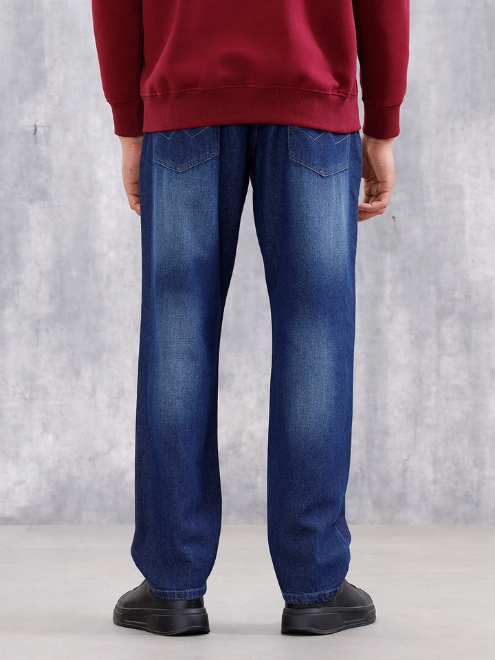 Men's Casual Anti Fit Jeans | Dark Stone