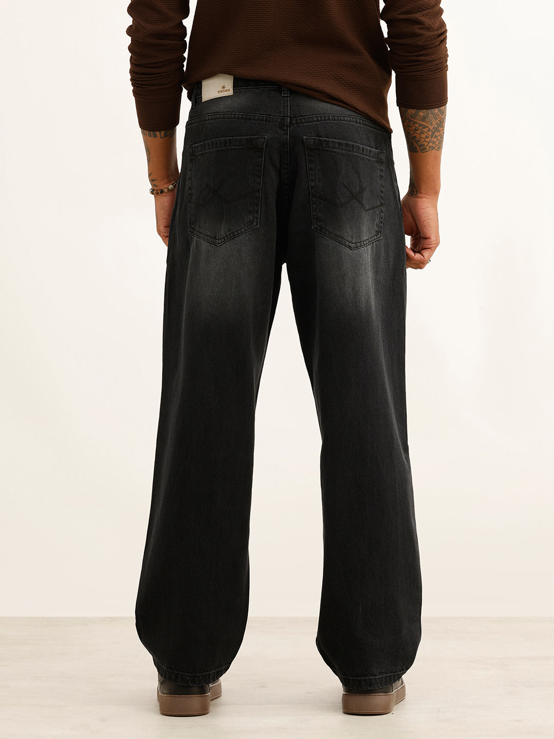Washed Loose Fit Denim Jeans | Grey