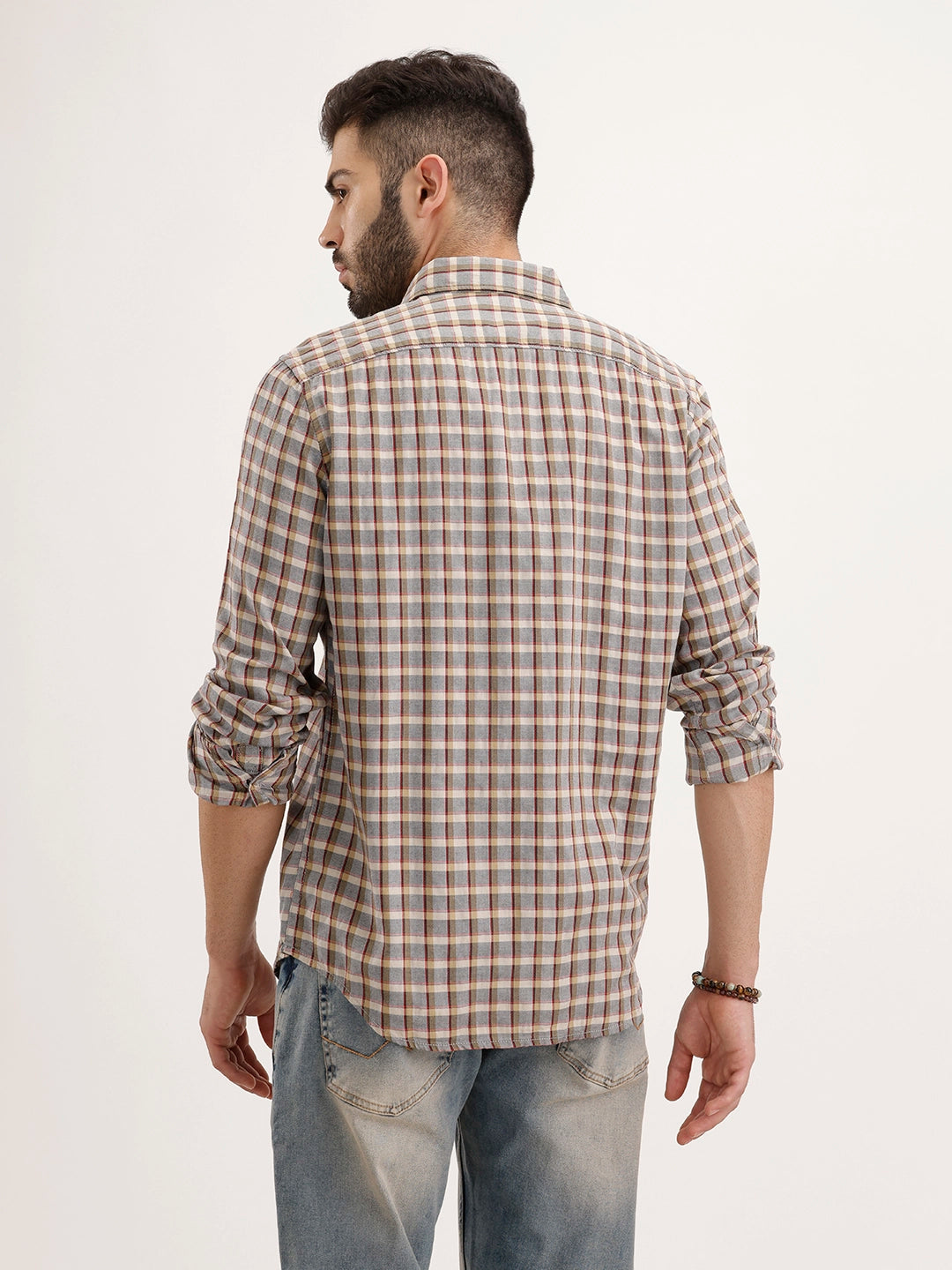 Regular Fit Checkered Shirt | Multicolor