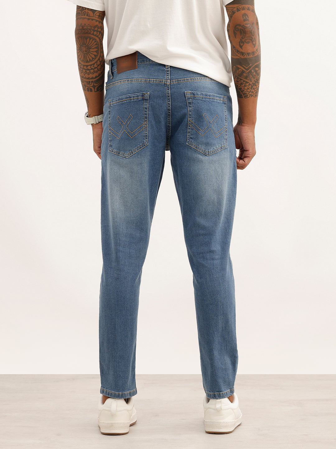 Washed Slim Crop Fit Denim Jeans | Light Blue