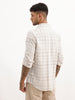 Slim Fit Checkered Full Sleeve Shirt | Beige