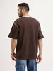 Oversized Fit Cut & Sew T-Shirt | Brown