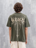 Bizarre Elements Inspired Oversized Fit T-Shirt With Back Print | Olive