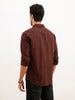 Solid Regular Fit Full Sleeve Shirt | Brown | WWSH9158F