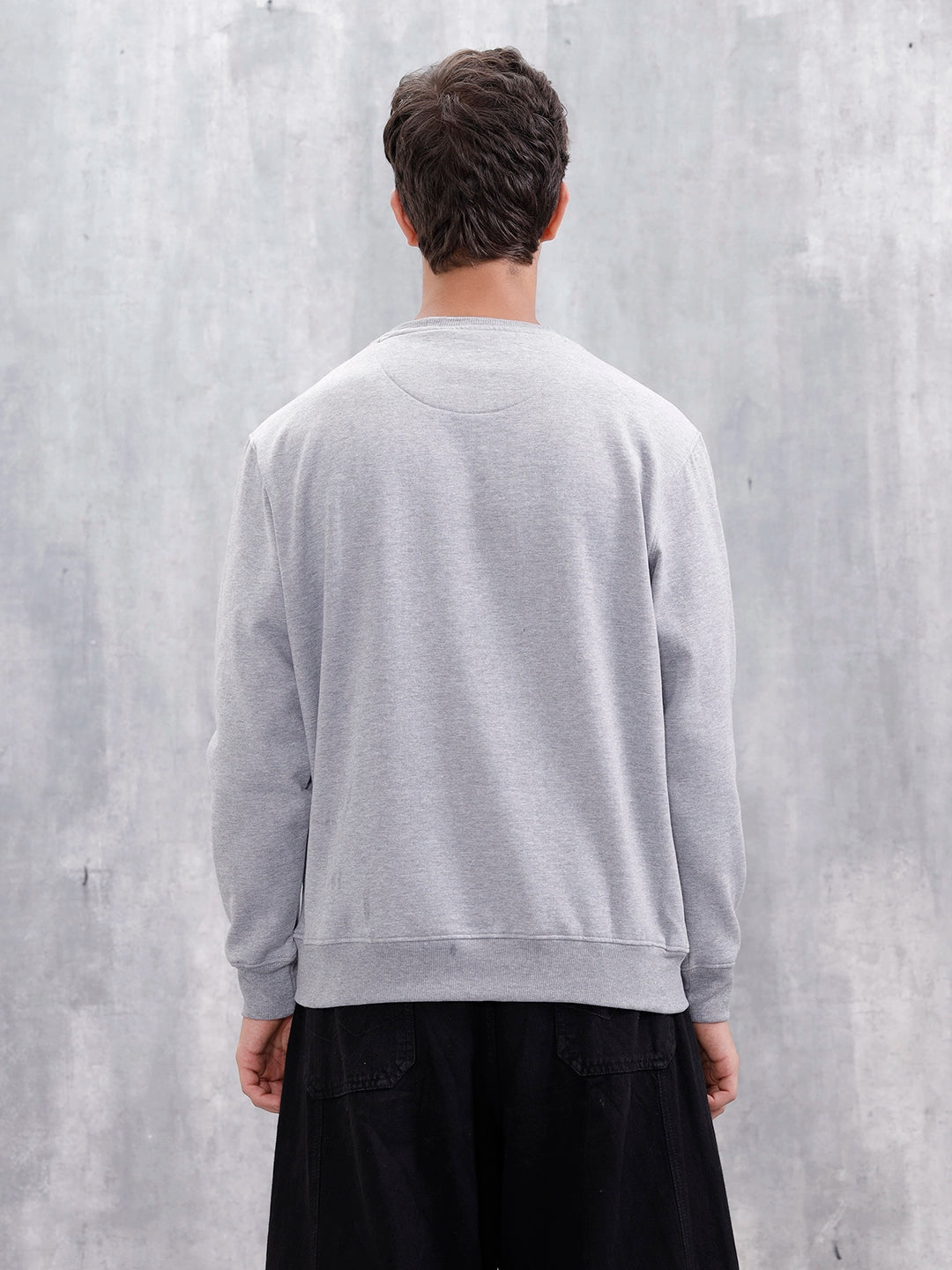 Men's Casual Branded Comfort Fit Sweatshirt | Grey