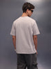 Placement Printed Oversized T-Shirt | Grey
