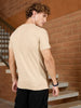 Flock Printed Slim Fit T-Shirt | Khaki