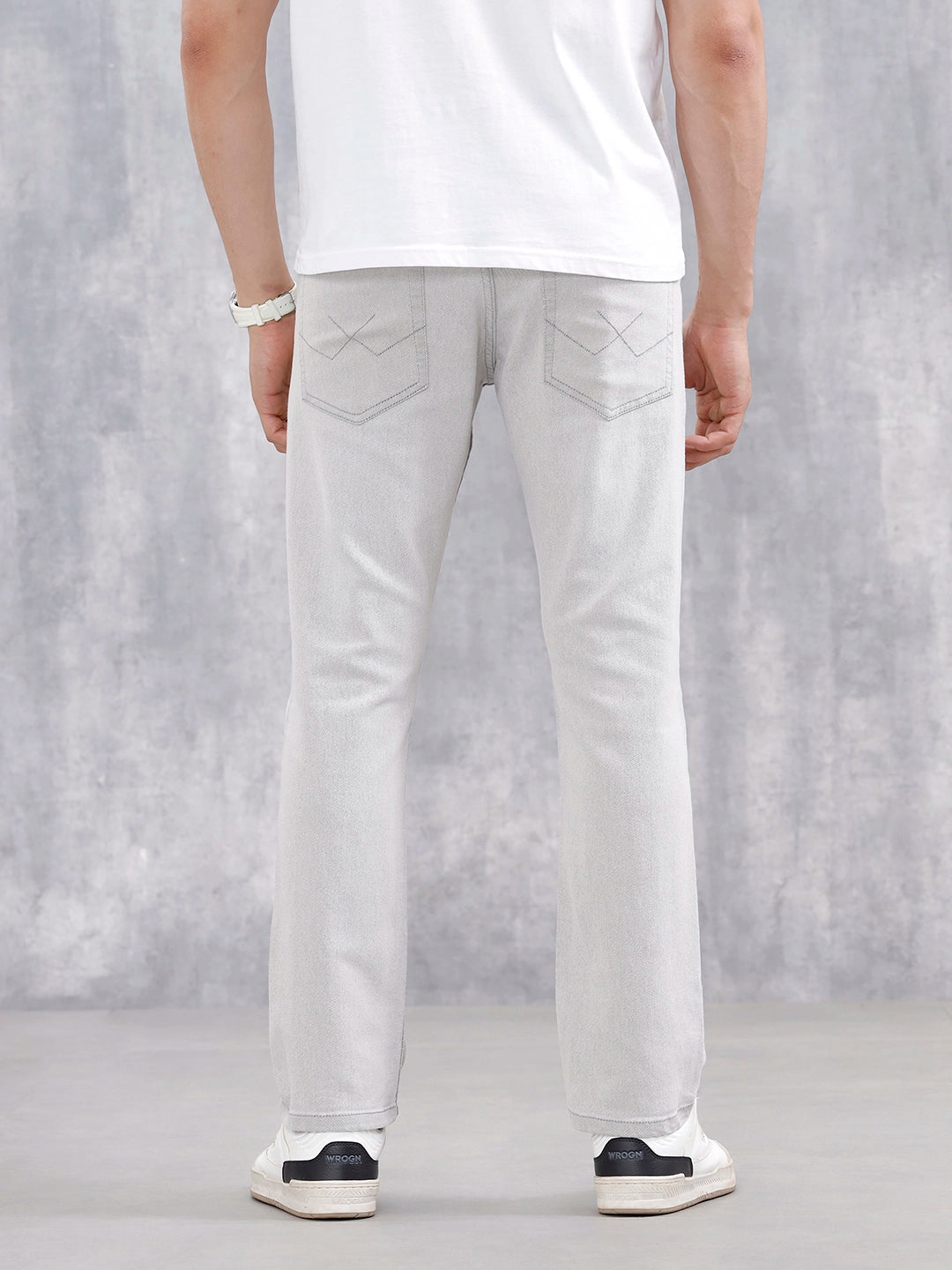 Classic Straight Fit Casual Jeans | Grey