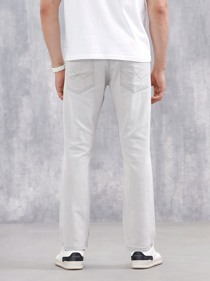 Classic Straight Fit Casual Jeans | Grey