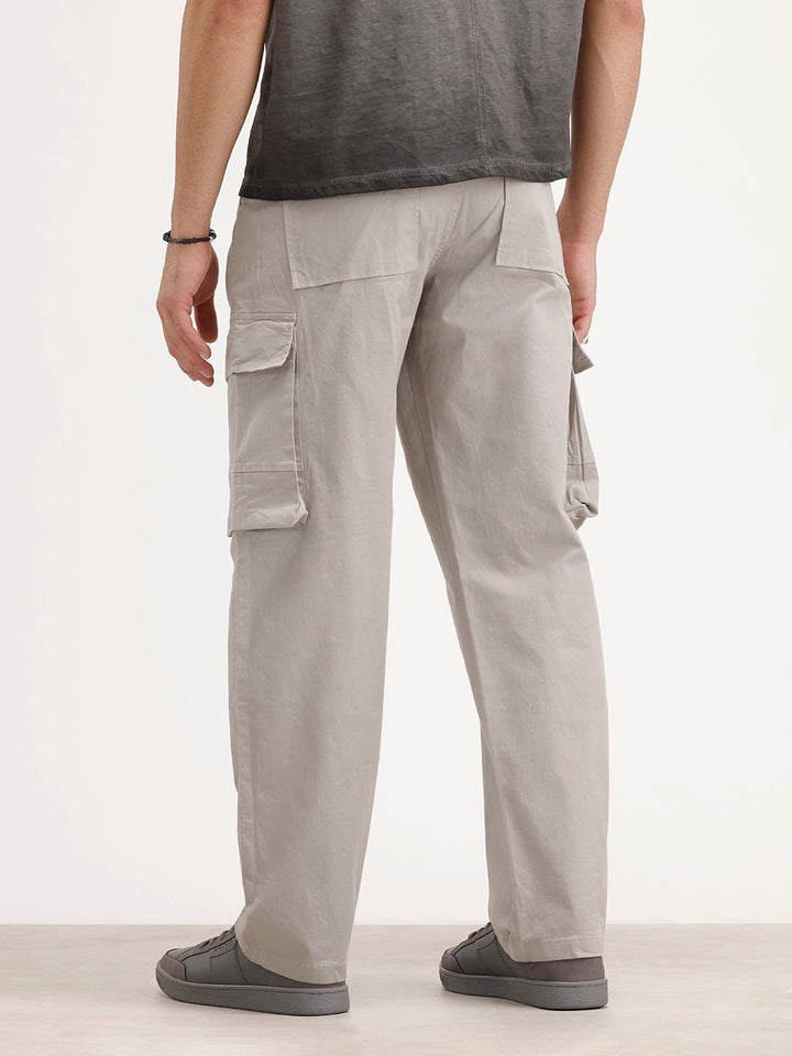 Loose Fit Cargo Trouser | Grey