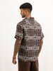 Classic Comfort Fit Jacquard Shirt | Brown
