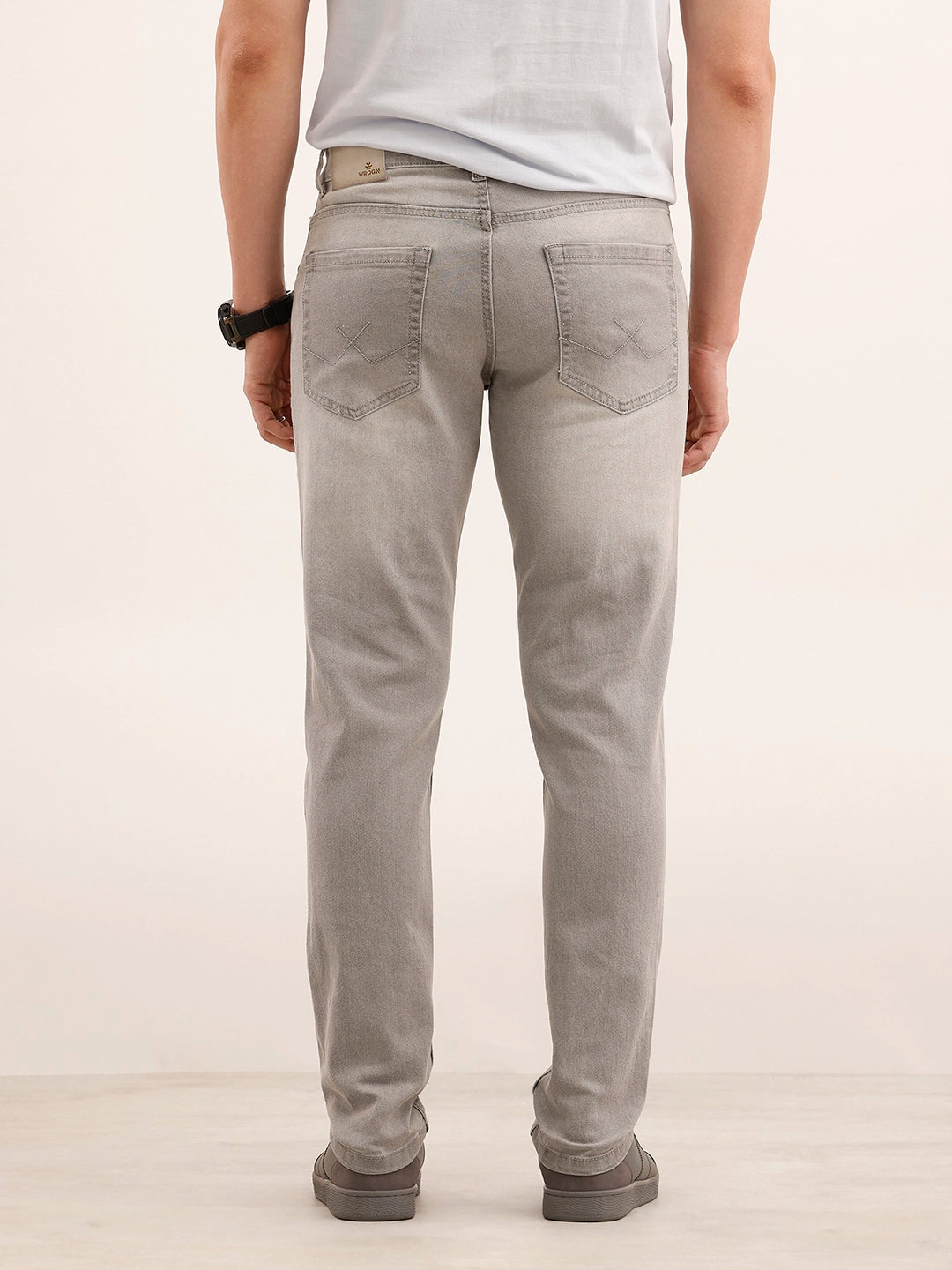 Slim Fit Faded Denim Jeans | Grey