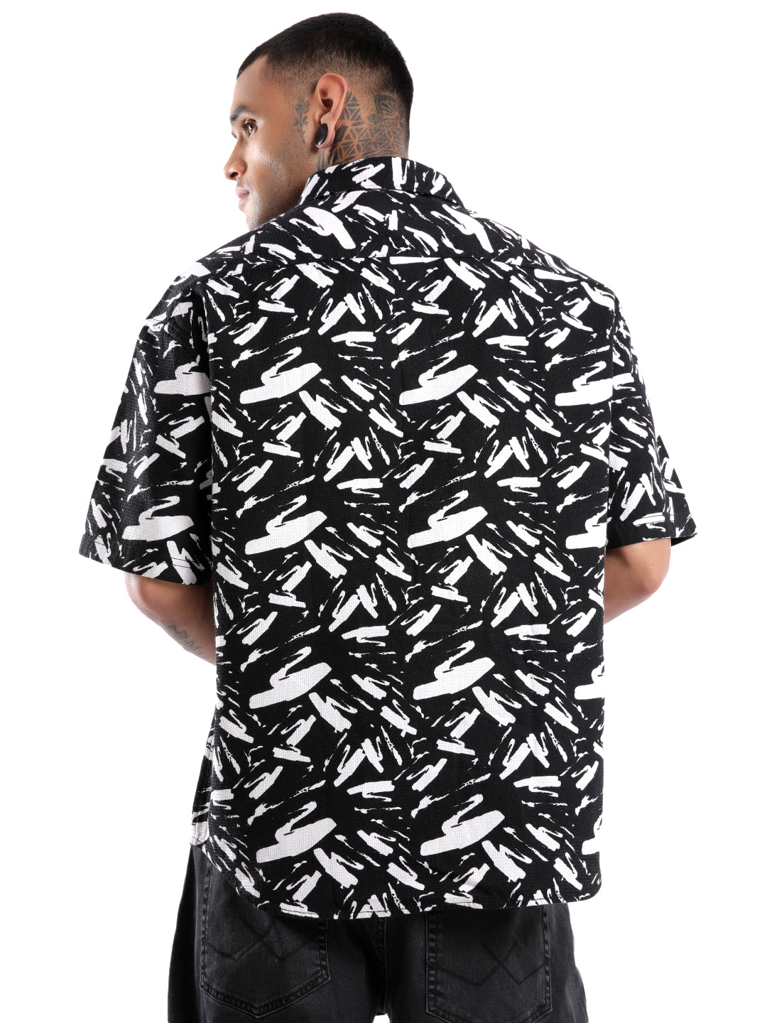 Black Graphic AOP Shirt