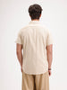 Slim Fit Textured Half Sleeve Shirt  | Cream