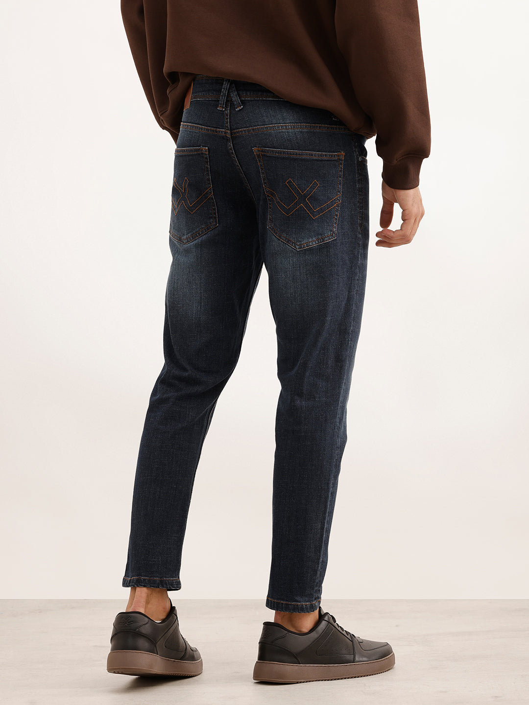 Washed Skinny Crop Denim Jeans | Blue