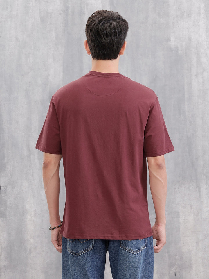 Solid Oversized T-Shirt | Maroon