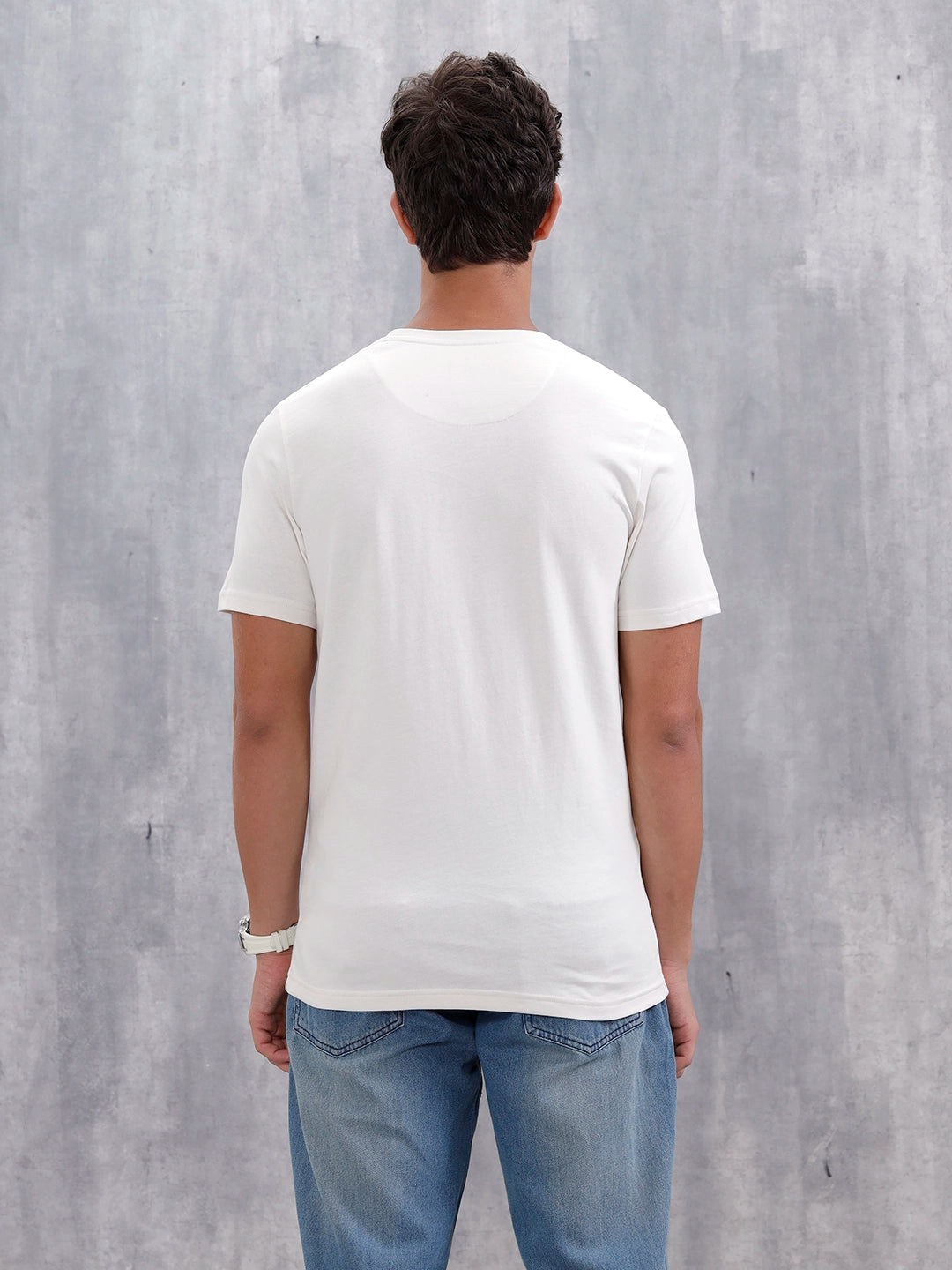 Slim Fit Iridescent Holographic T-Shirt | Off White