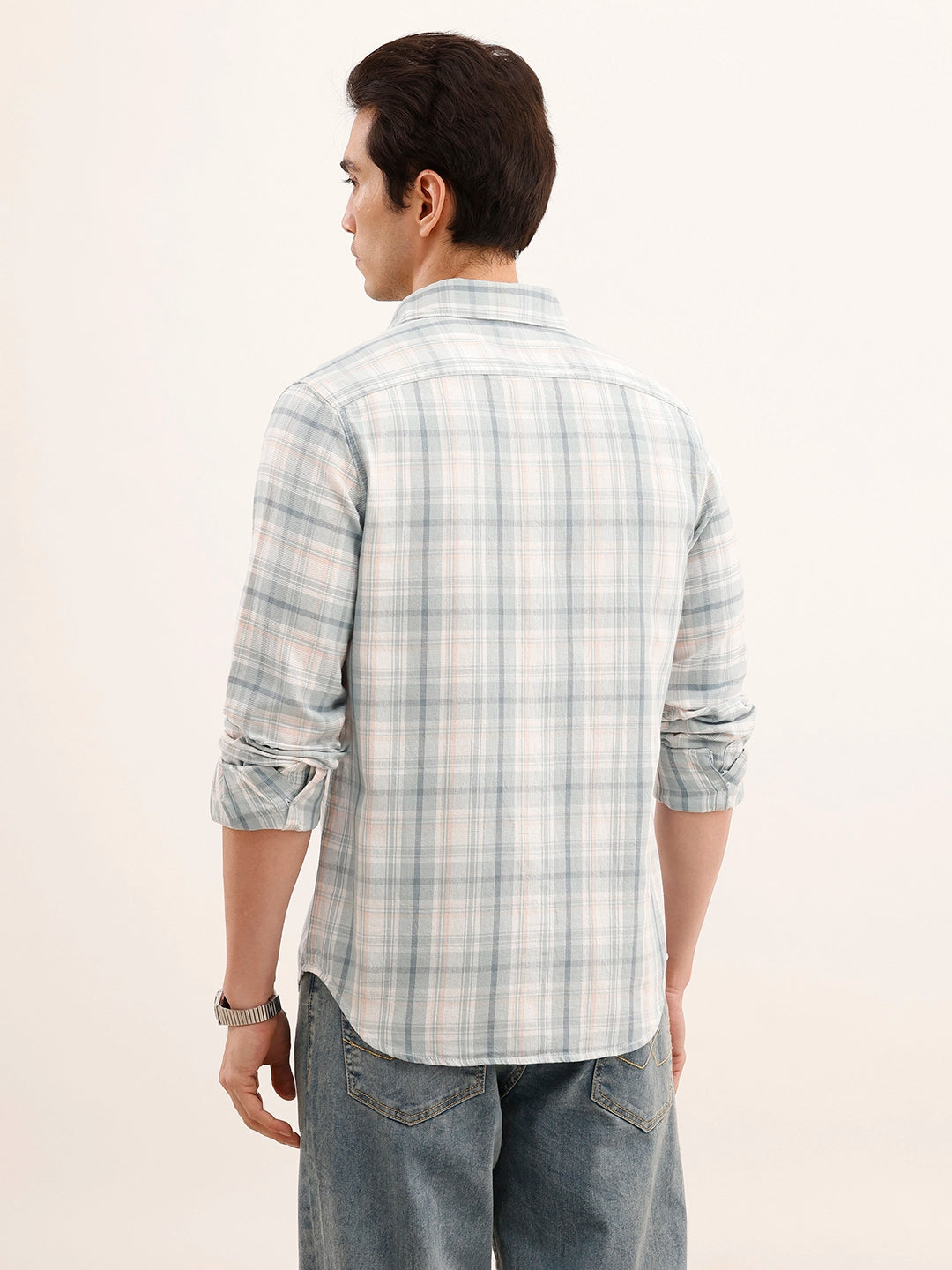 Regular Fit Checkered Shirt | Multicolor
