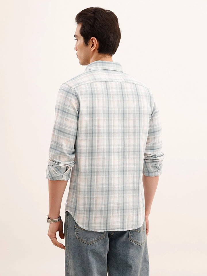 Regular Fit Checkered Shirt | Multicolor
