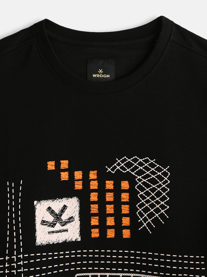Casual Printed T-Shirt | Black