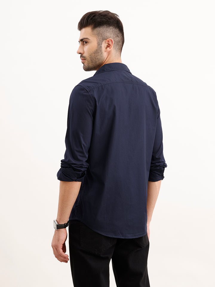 Classic Regular Fit Shirt | Navy Blue