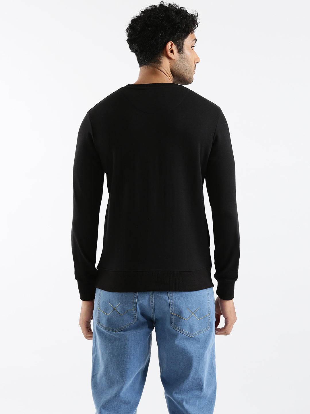 Wrogn Blend Printed Pullover Sweatshirt