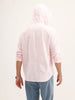 Solid Hooded Oversized Shirt | Pink