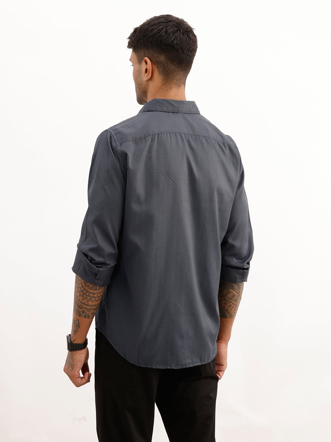 Classic Regular Fit AOP Shirt | Dark Grey