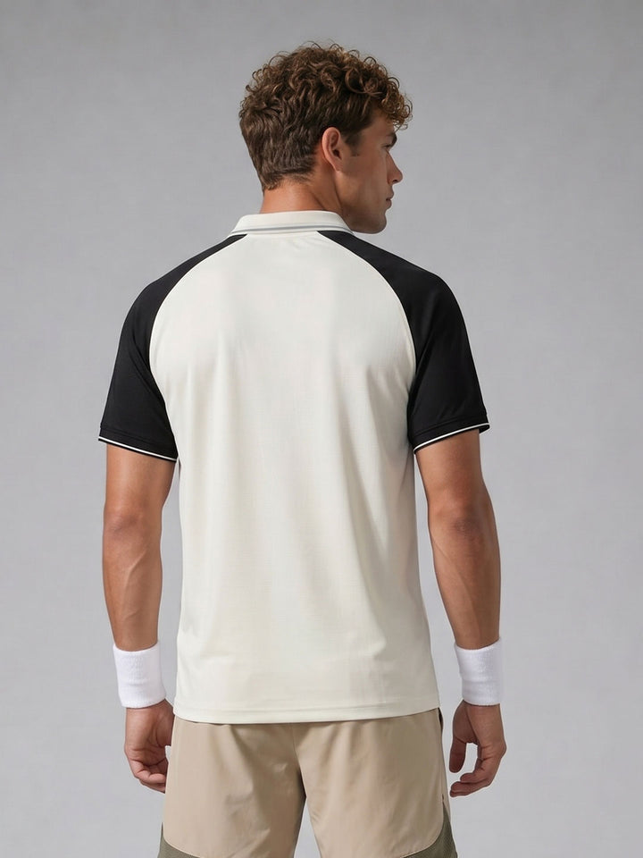 Colourblocked Nylon Polo | Active |  White
