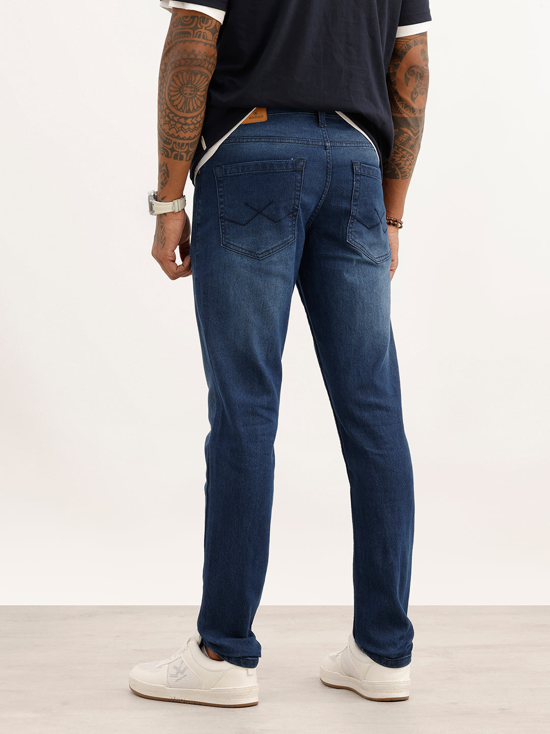 Slim Fit Washed Denim Jeans | Black