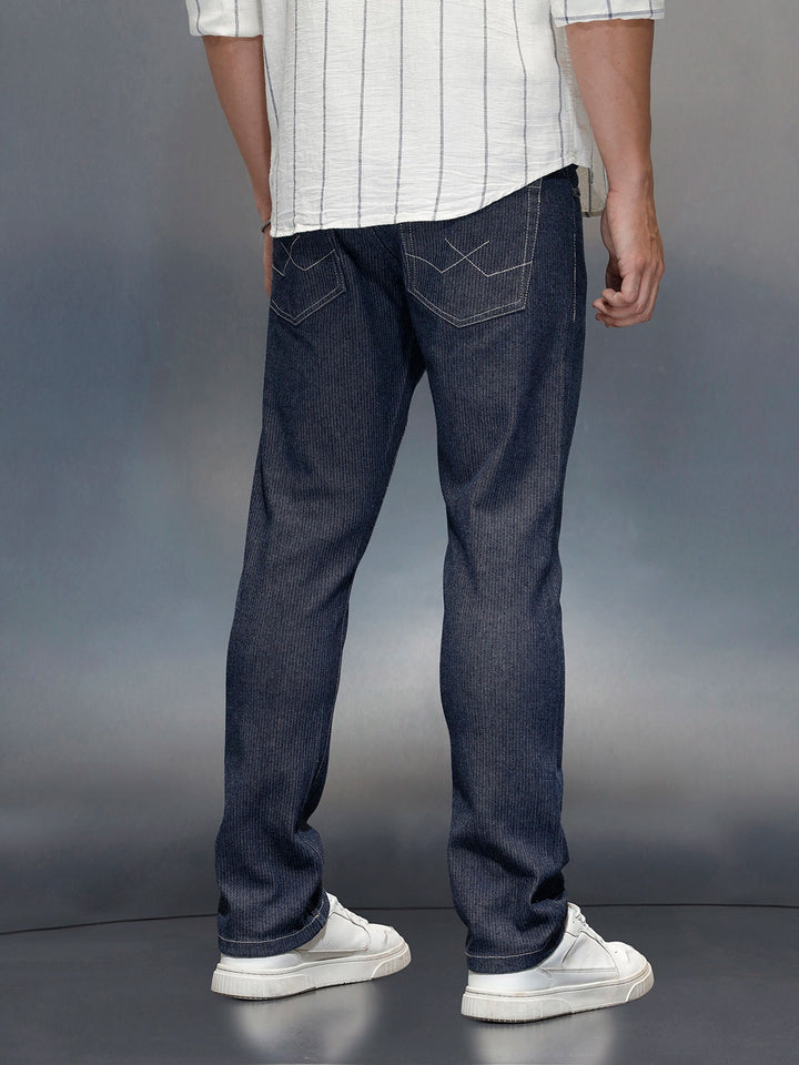 Men's Casual Straight Fit Jeans | Blue
