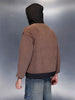Men’s brown and black paneled jacket | Brown
