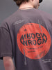 Back Printed Oversized T-Shirt | Dark Grey