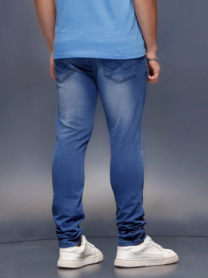 Men's Casual Slim Fit Jeans   |  Dark Blue