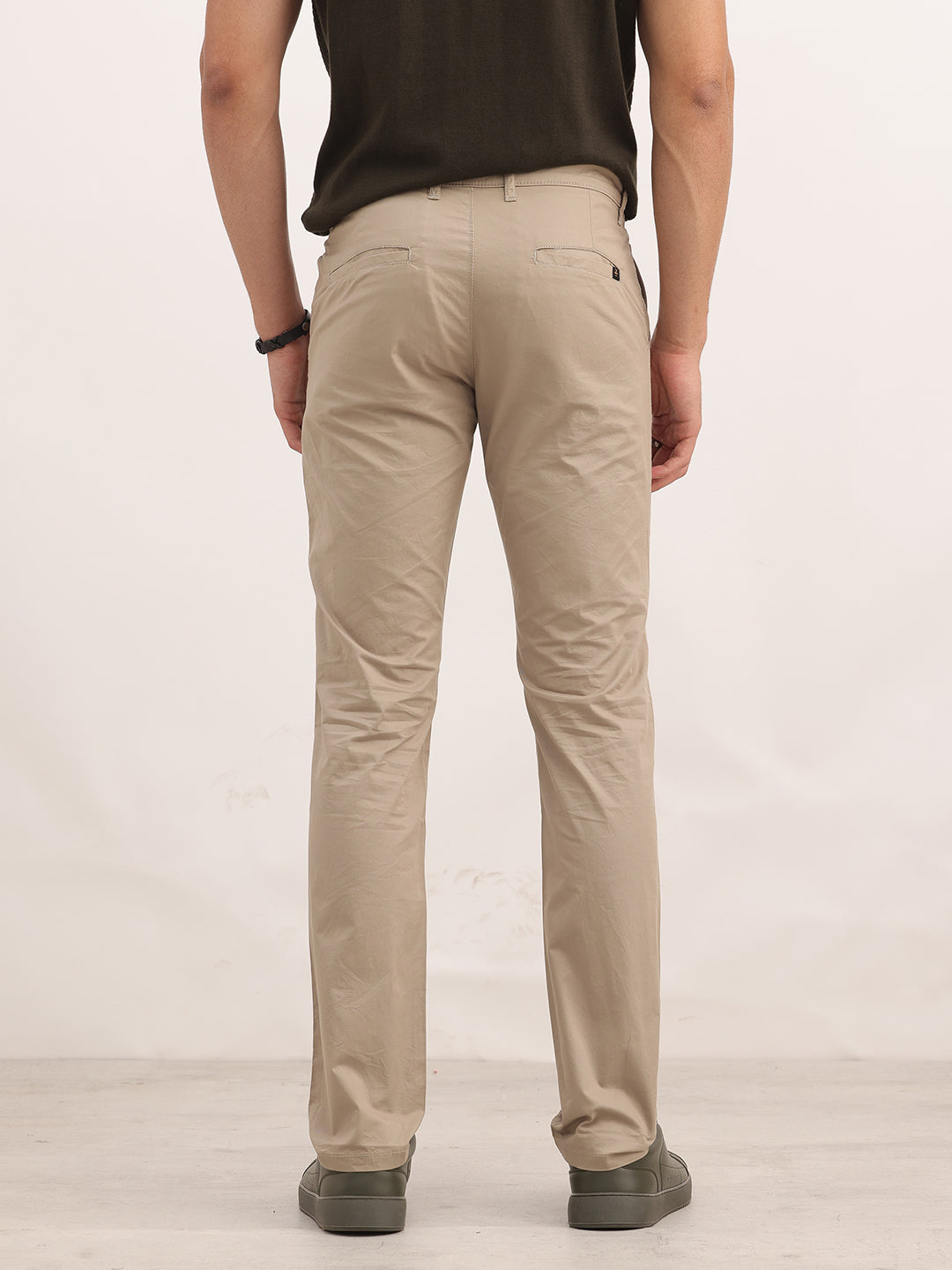 Solid Slim Fit Trouser | Khaki