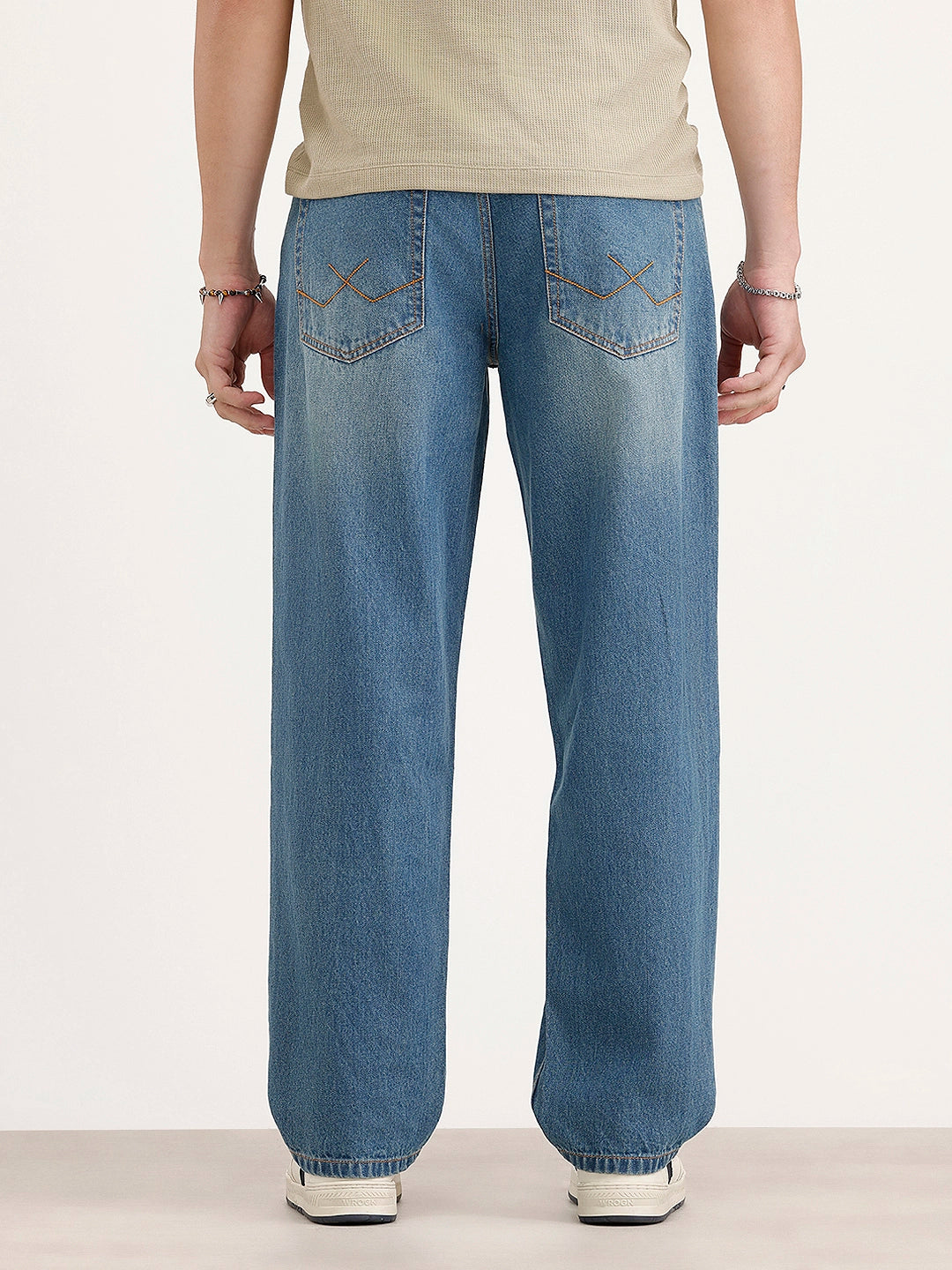 Loose Fit Denim Jeans | Light Blue